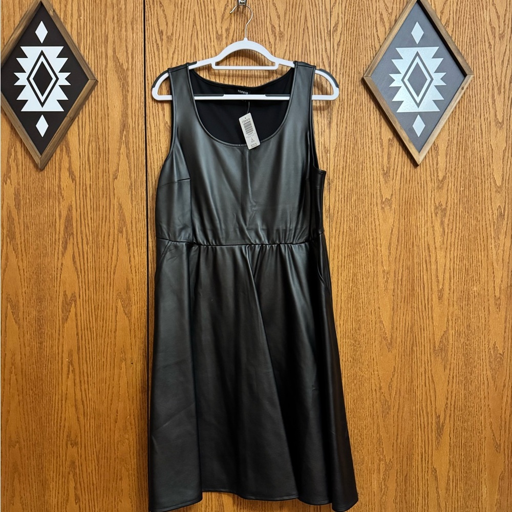 Torrid Black Pleather Dress